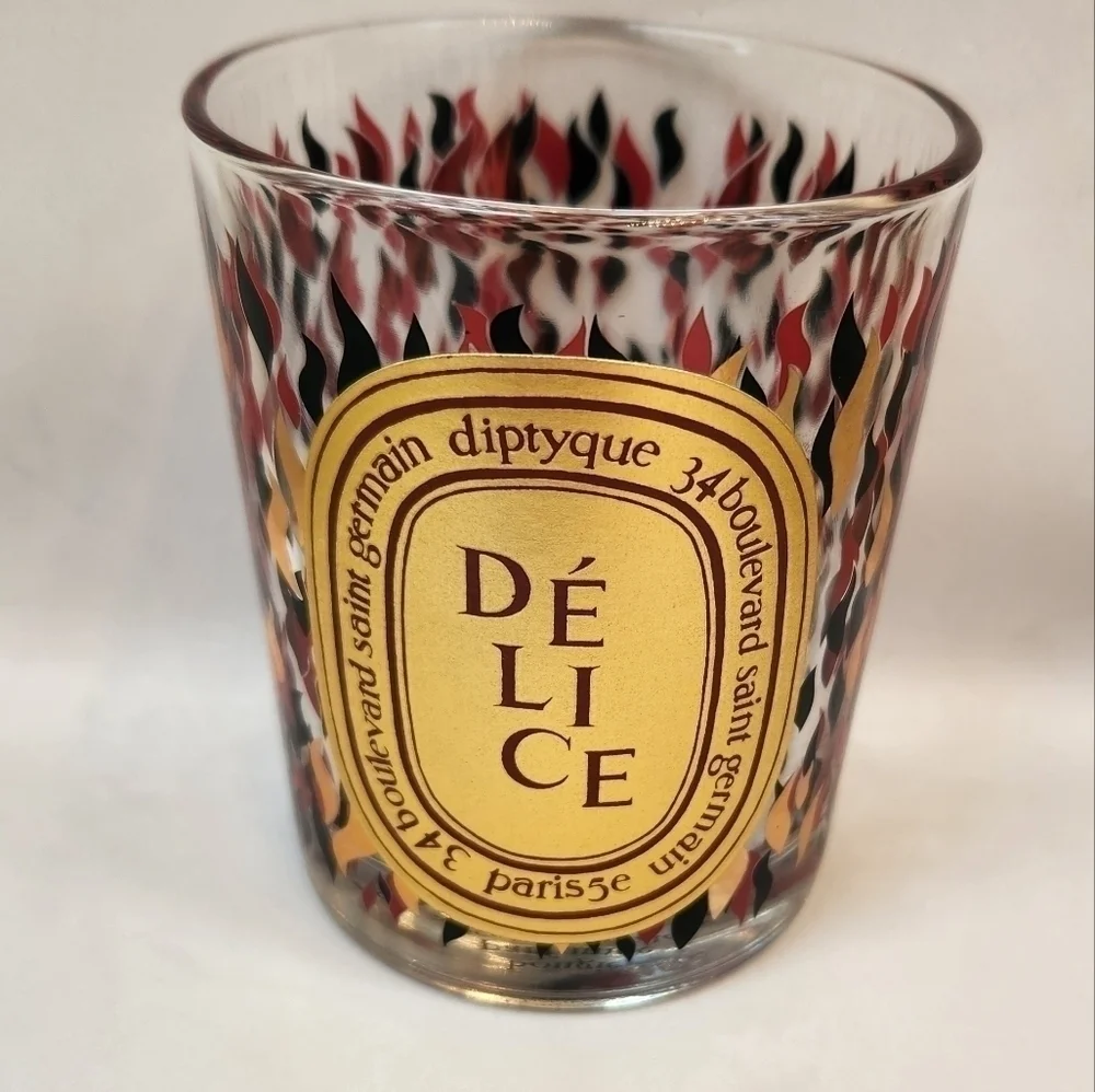 Empty Diptyque Delice 2023 Christmas Holiday candle holder and box